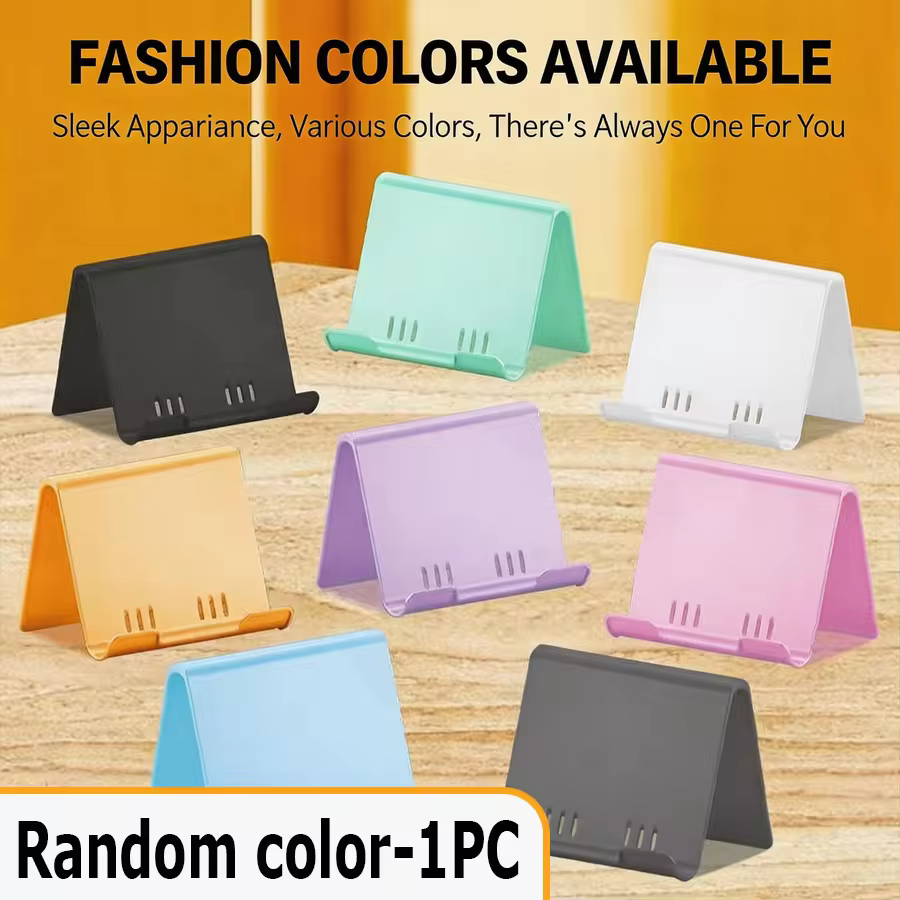 Adjustable Phone Stand for Desk, Foldable Portable Cell Phone Holder, Universal Desktop Mobile Phone Stand for iPhone & Samsung