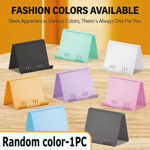 Adjustable Phone Stand for Desk, Foldable Portable Cell Phone Holder, Universal Desktop Mobile Phone Stand for iPhone & Samsung