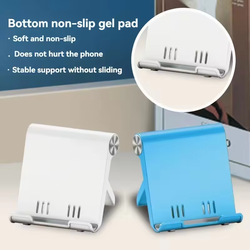 Adjustable Phone Stand for Desk, Foldable Portable Cell Phone Holder, Universal Desktop Mobile Phone Stand for iPhone & Samsung, view 5