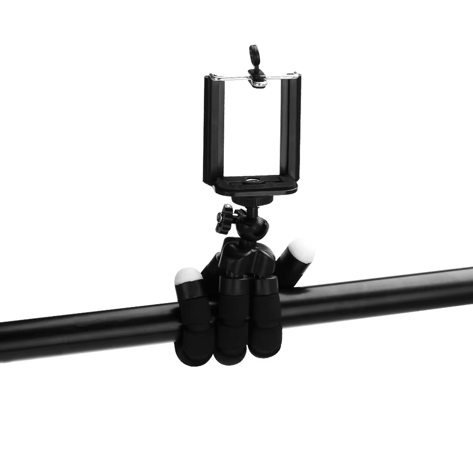 Adjustable Phone Tripod with Bluetooth Remote and Universal Phone Holder, view 10