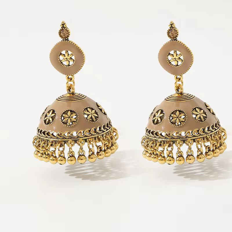 Bell Drip Classic Stud Earrings | Elegant Ear Jwellery For Everyday wear in Earrings, view 6