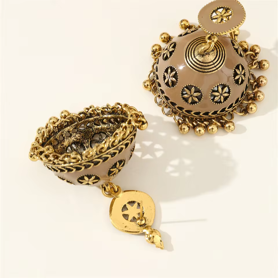 Bell Drip Classic Stud Earrings | Elegant Ear Jwellery For Everyday wear in Earrings, view 7