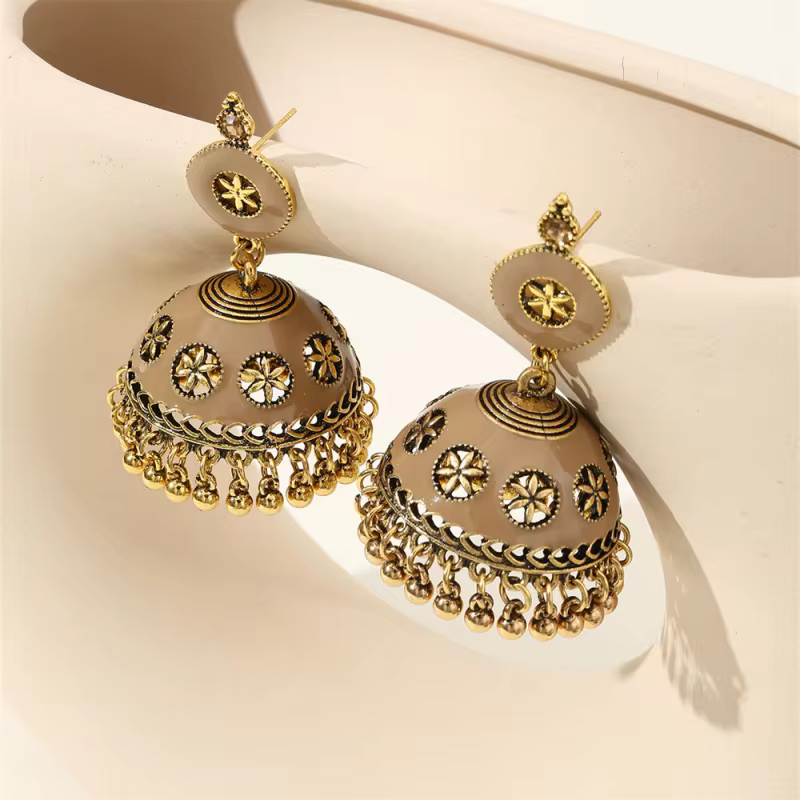 Bell Drip Classic Stud Earrings | Elegant Ear Jwellery For Everyday wear in Earrings, view 4