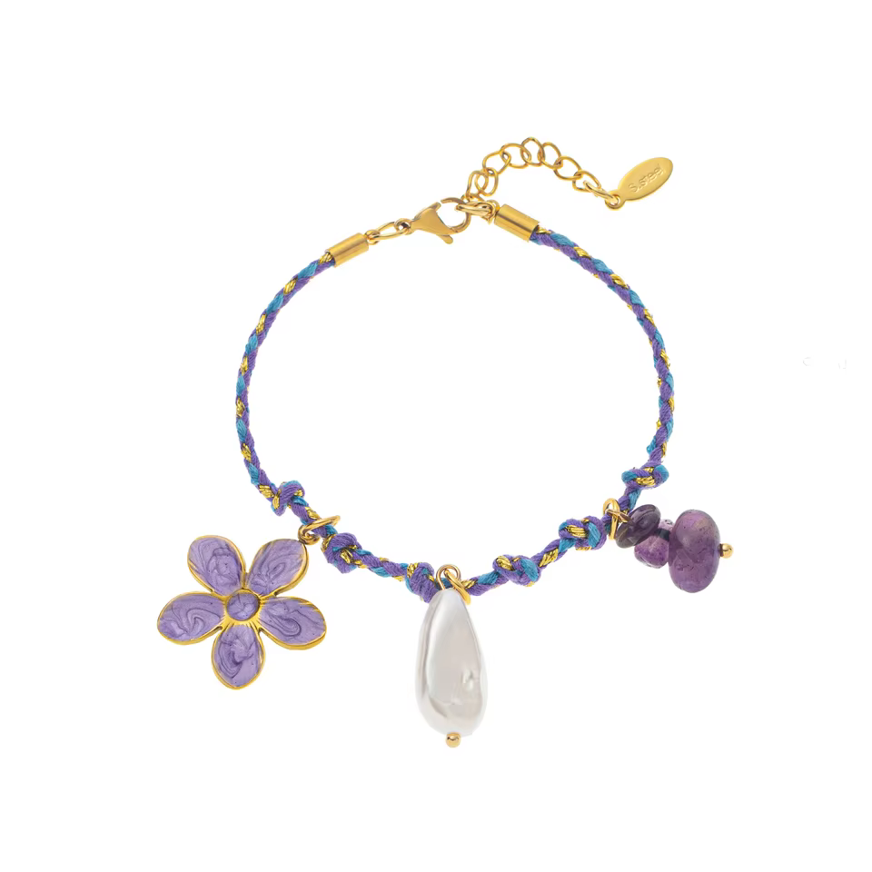 Braided Women's Bracelet - Fine Luxury multicolour Jewelry Collection, view 8