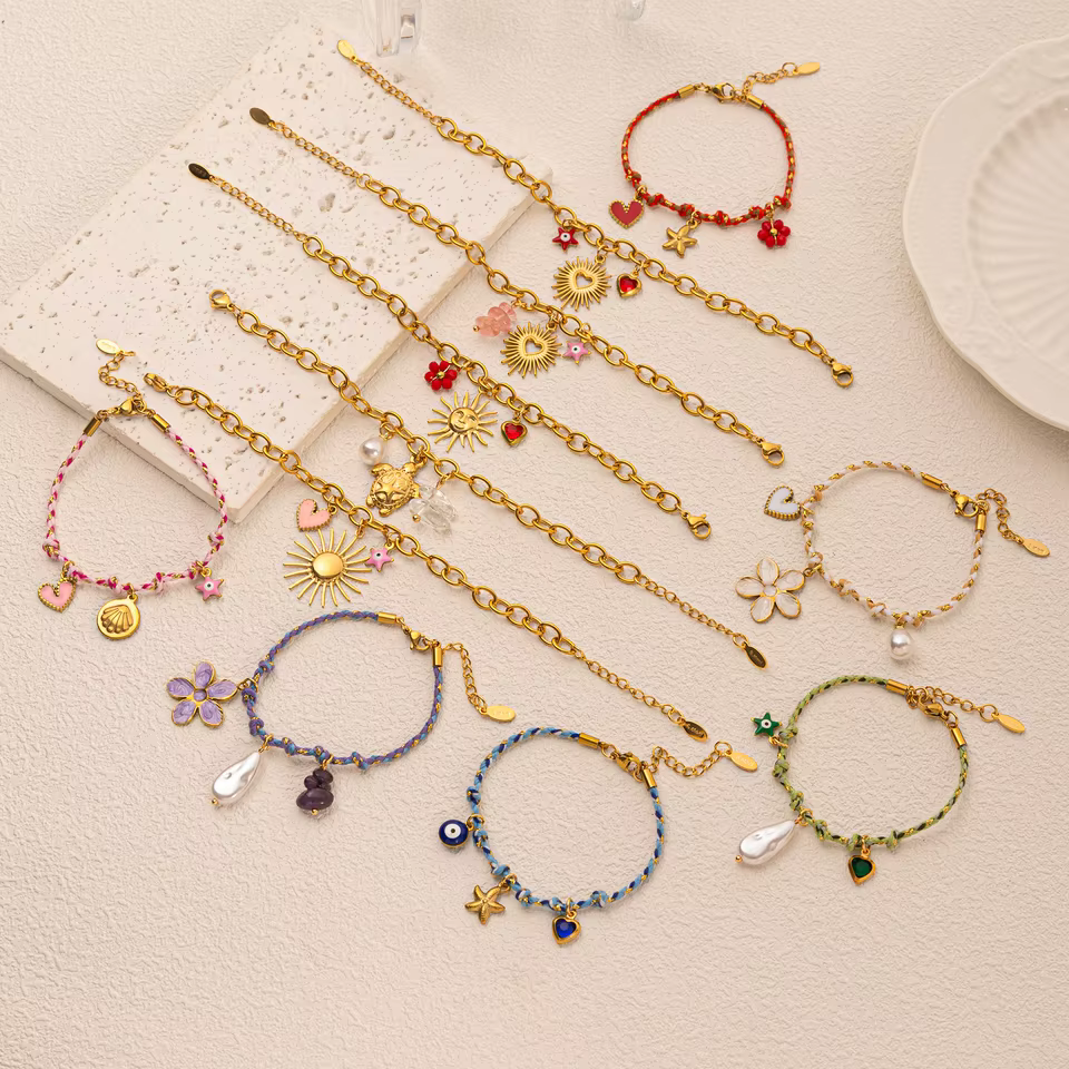 Braided Women's Bracelet - Fine Luxury multicolour Jewelry Collection, view 6