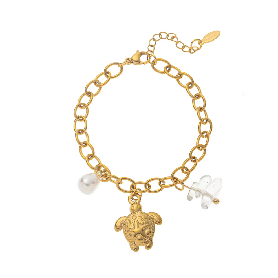 Braided Women's Bracelet - Fine Luxury multicolour Jewelry Collection in Gold-color, view 2