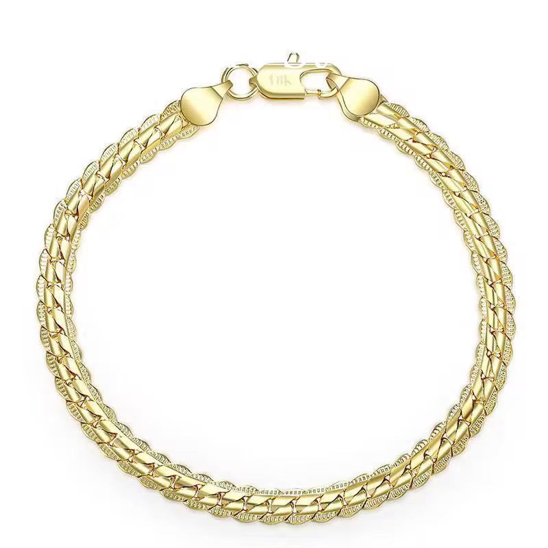 Charm Bracelets for Man and Women - Adjustable Classic Link Charm Bracelet in Silver Bracelet, view 7