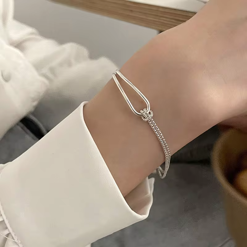 Charm Bracelets for Women - Silver Tone Chain Link Charm Bracelet for Charms in WHITE, view 5