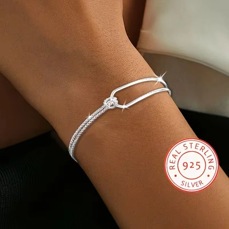 Charm Bracelets for Women - Silver Tone Chain Link Charm Bracelet for Charms in WHITE