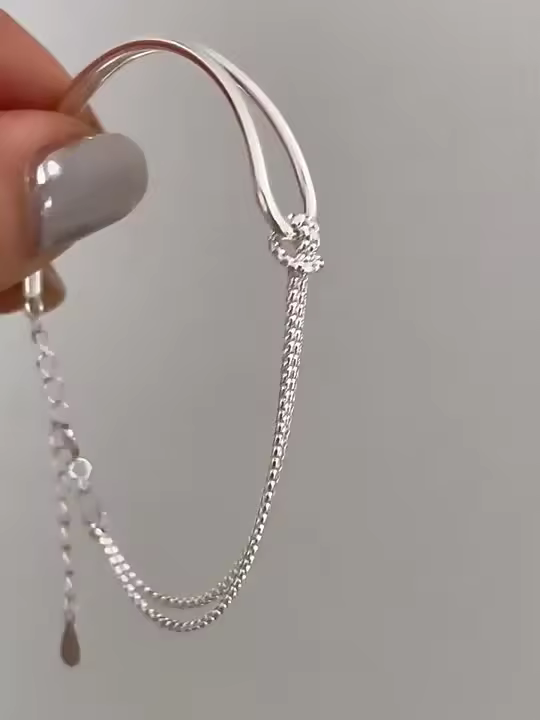 Charm Bracelets for Women - Silver Tone Chain Link Charm Bracelet for Charms in WHITE, view 7
