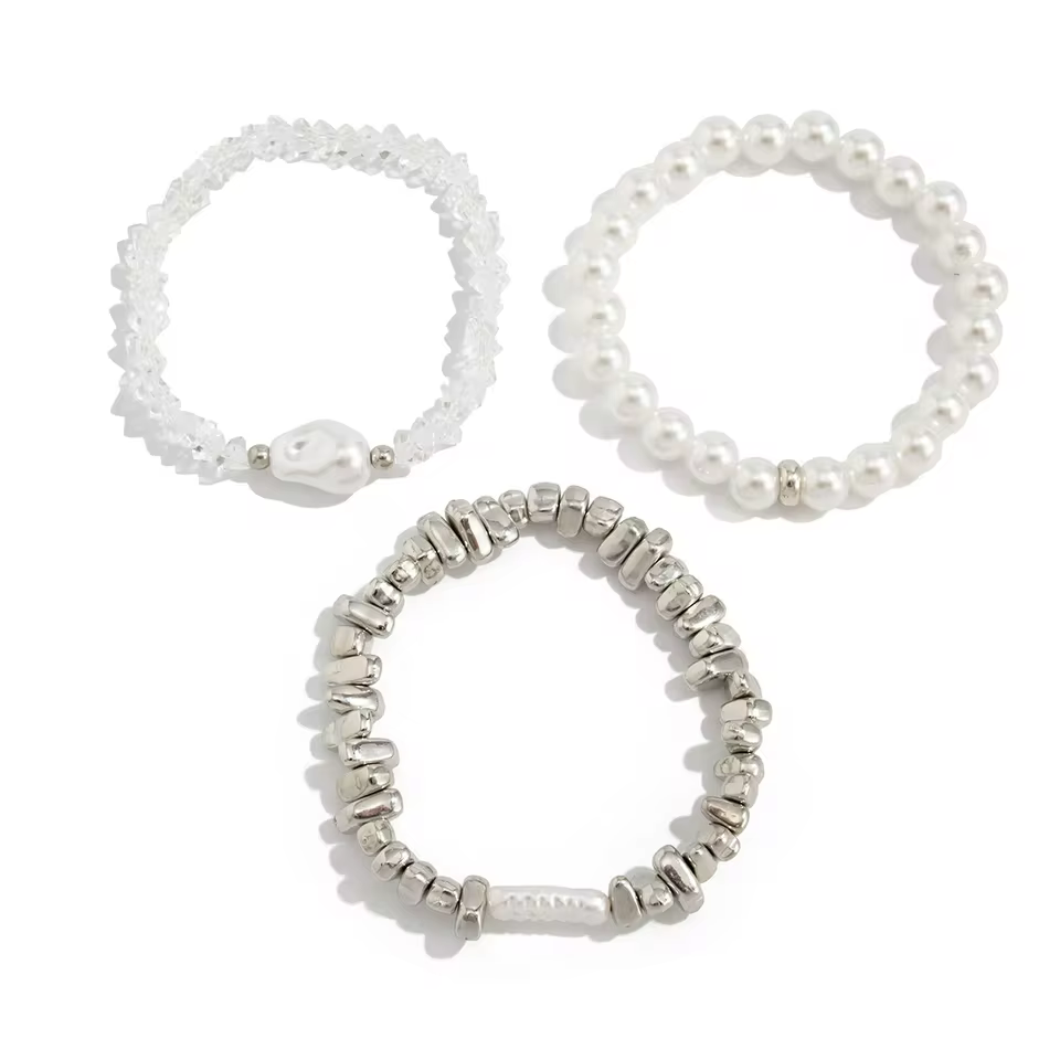 Charm Bracelets for Women with Adjustable link and Secure Clasp in B072-white, view 2