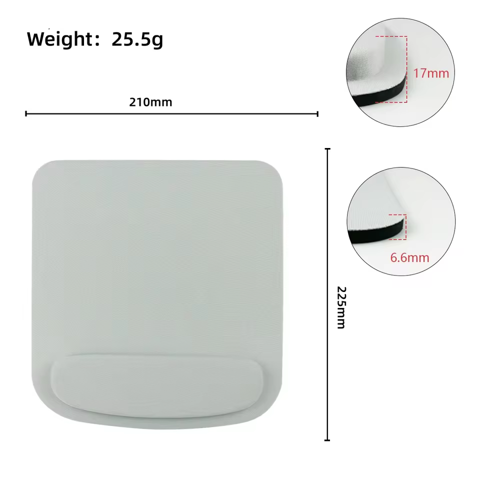 Classic Black Mouse Pad with Non-Slip Rubber Base for Home and Office Desk