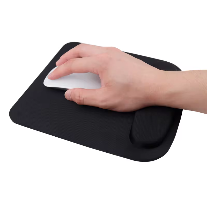 Classic Black Mouse Pad with Non-Slip Rubber Base for Home and Office Desk, view 3