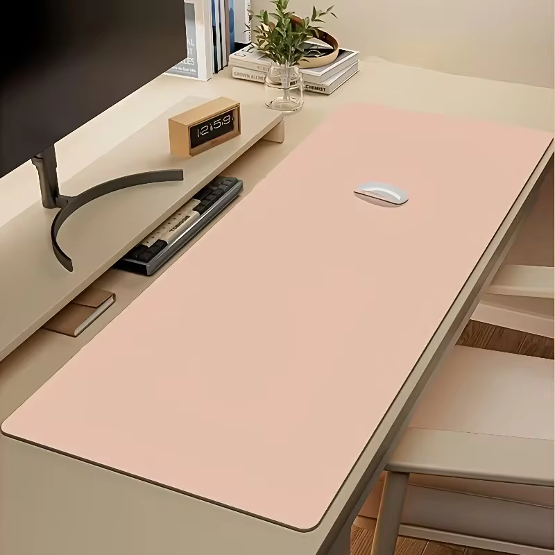 Classic Black Non-Slip Mouse Pad for Home and Office Desks in Pink