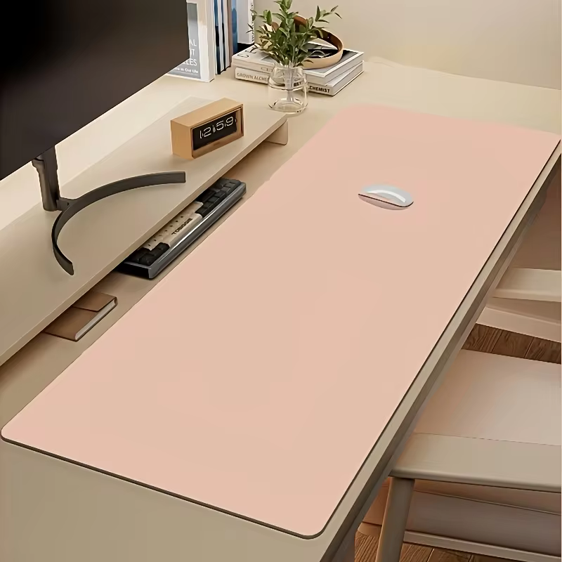 Classic Black Non-Slip Mouse Pad for Home and Office Desks in Pink, view 3