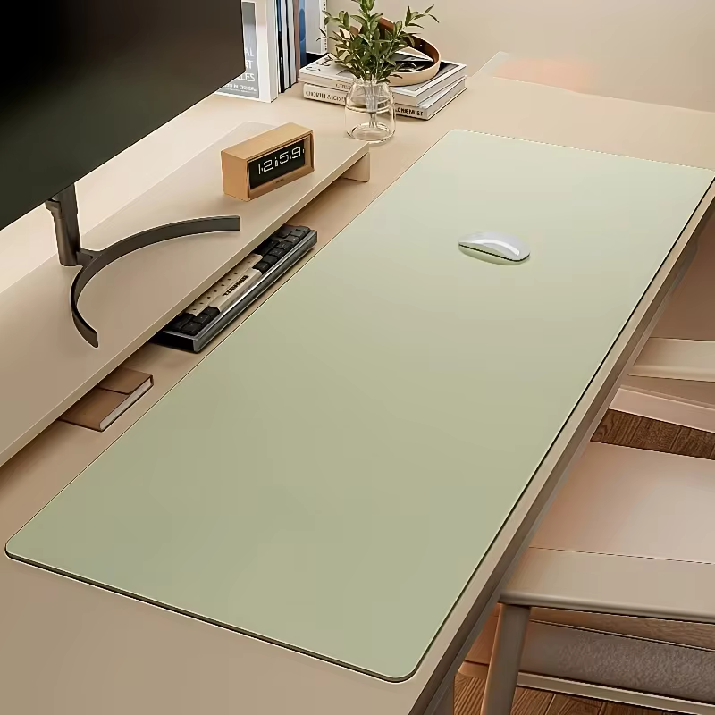 Classic Black Non-Slip Mouse Pad for Home and Office Desks in Beige, view 3