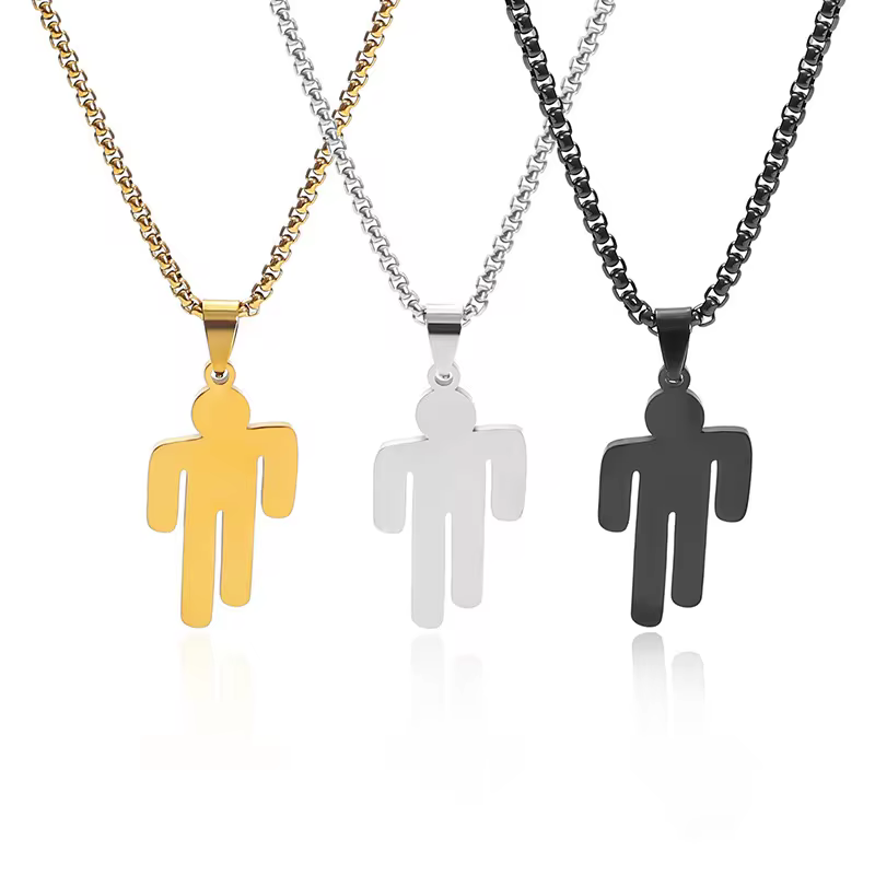 Classic Everyday Pendant Necklace with Chain for Layering and Gifting in 3