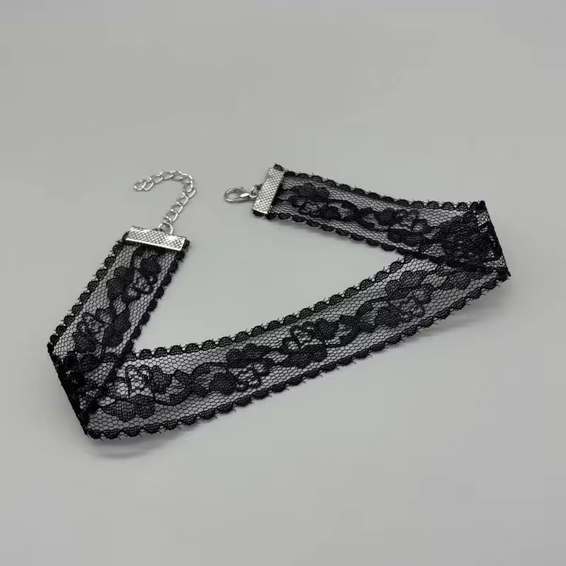 Classic Minimalist Lace Necklace for Women - Delicate Everyday Jewellery in 02, view 2