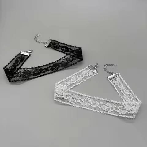 Classic Minimalist Lace Necklace for Women - Delicate Everyday Jewellery 01