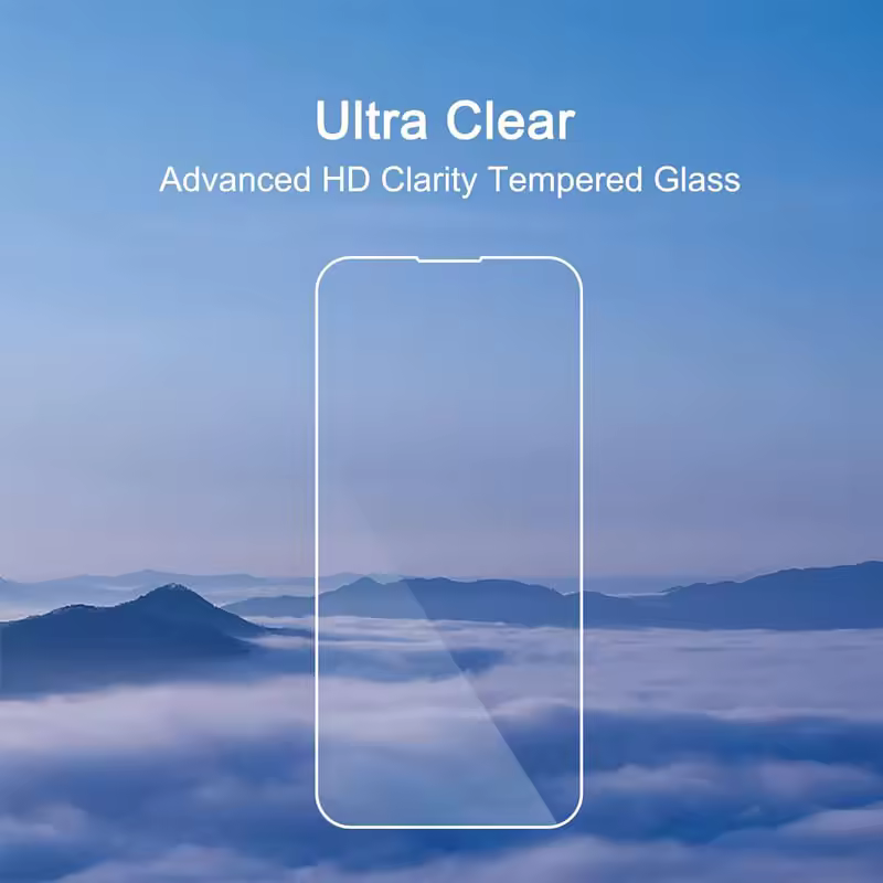 Clear iPhone Tempered Glass Screen Protector with Easy Align Frame, view 6