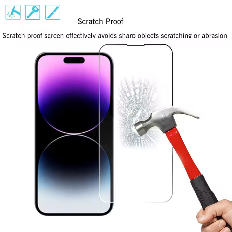Clear iPhone Tempered Glass Screen Protector with Easy Align Frame, view 5