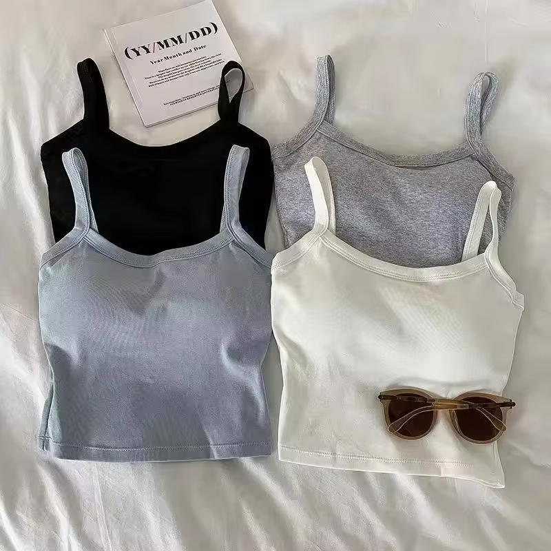 Crop Tops for Women - Fitted Everyday Short Sleeve Crewneck Top in blue