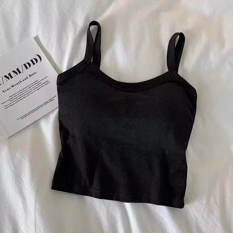 Crop Tops for Women - Fitted Everyday Short Sleeve Crewneck Top in black, view 2