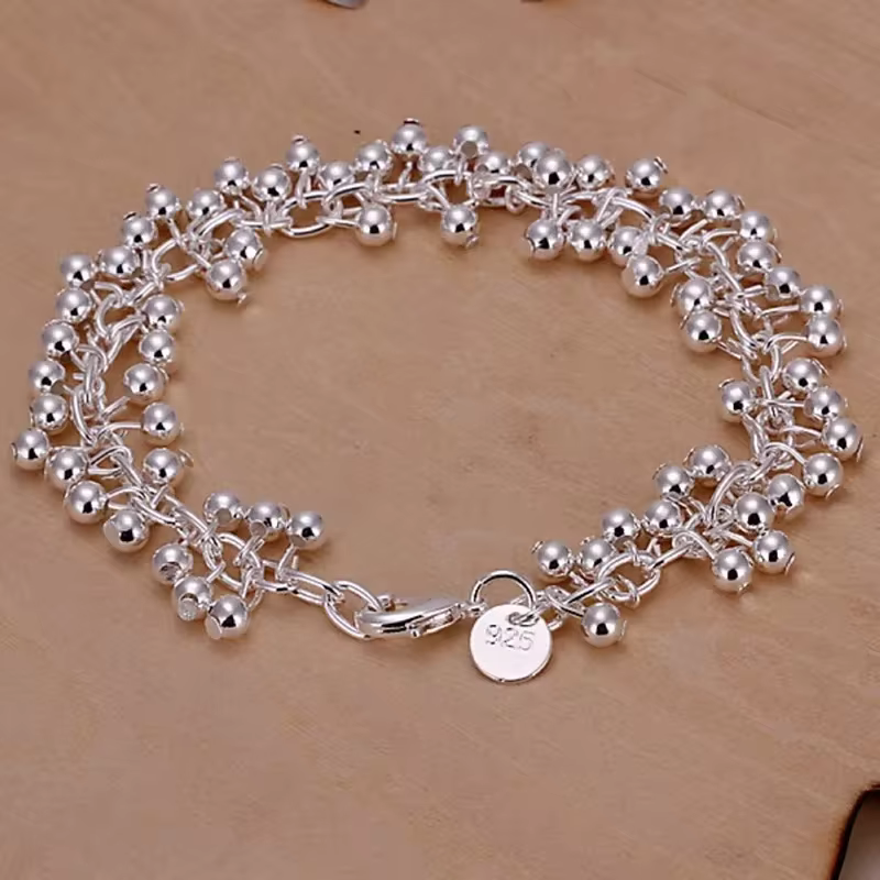 Customizable Charm Bracelet with Secure Clasp for Beads and Pendants