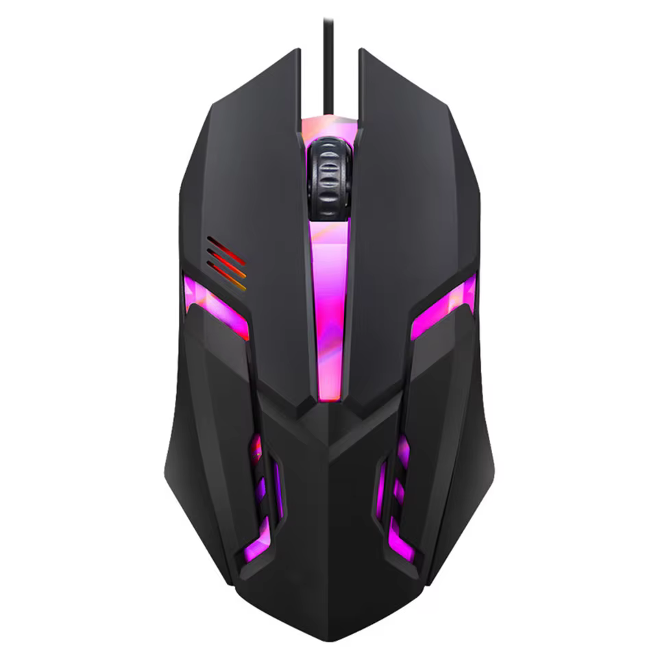 Ergonomic Wired Gaming Mouse with Adjustable DPI and Optical Sensor in black, view 8