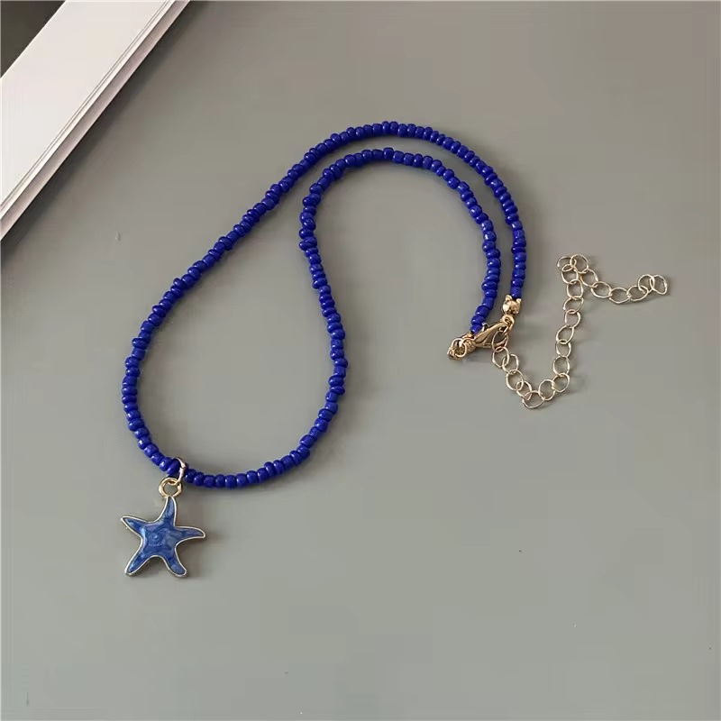 Freshwater Cultured Pearl Necklace in Sterling Silver - Classic Star Pendant Design in B