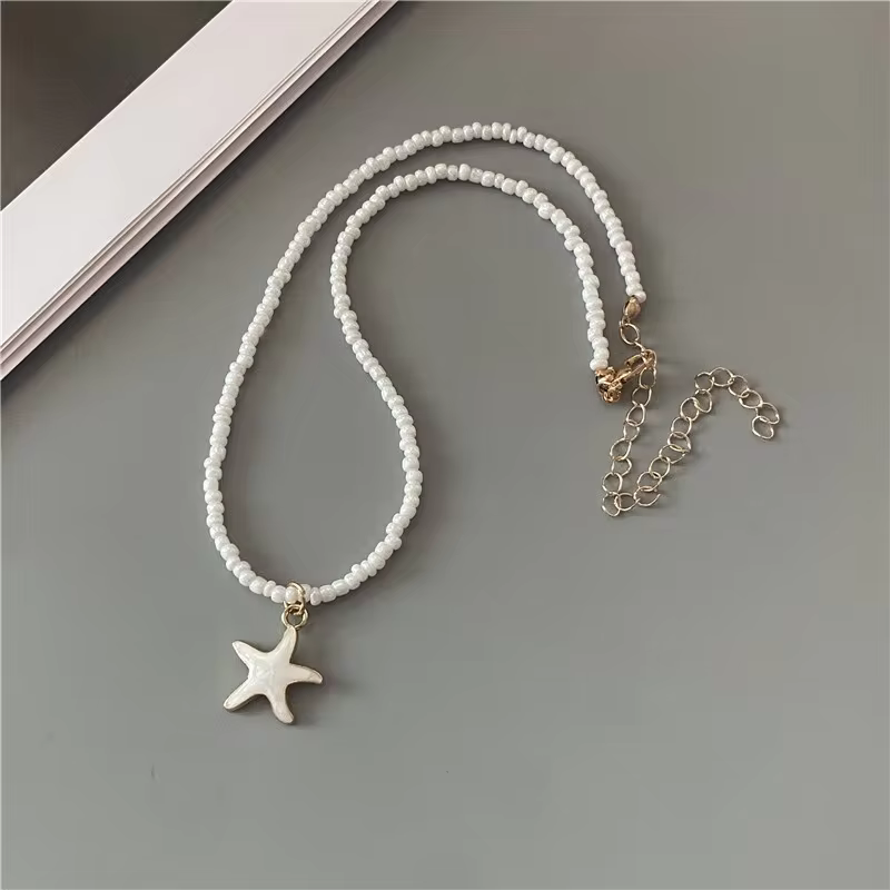 Freshwater Cultured Pearl Necklace in Sterling Silver - Classic Star Pendant Design in A, view 2