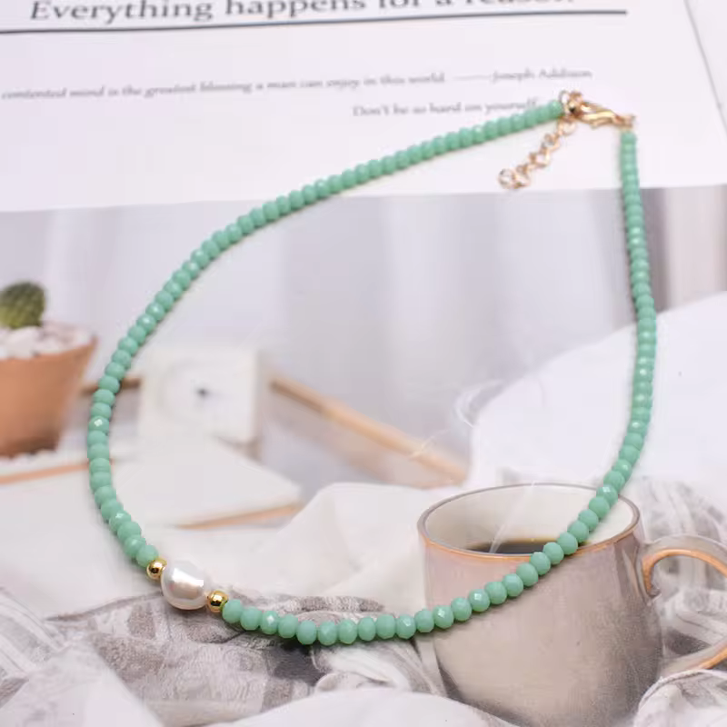 Freshwater Pearl Necklace - Classic Hand-Knotted Single Strand with Sterling Silver/Golden Clasp in 11