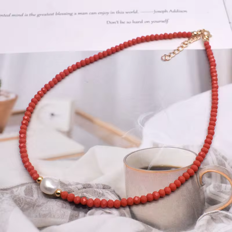 Freshwater Pearl Necklace - Classic Hand-Knotted Single Strand with Sterling Silver/Golden Clasp in 12