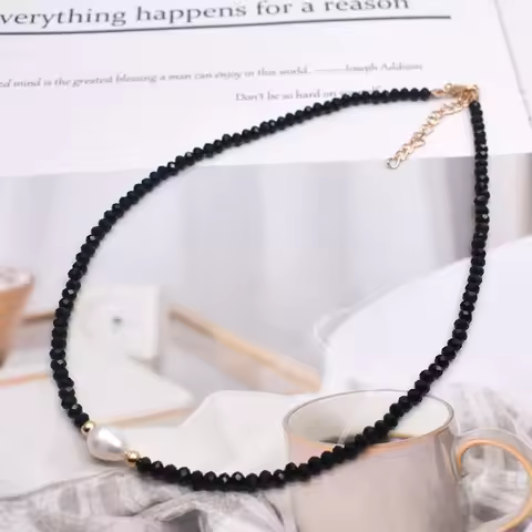 Freshwater Pearl Necklace - Classic Hand-Knotted Single Strand with Sterling Silver/Golden Clasp 15