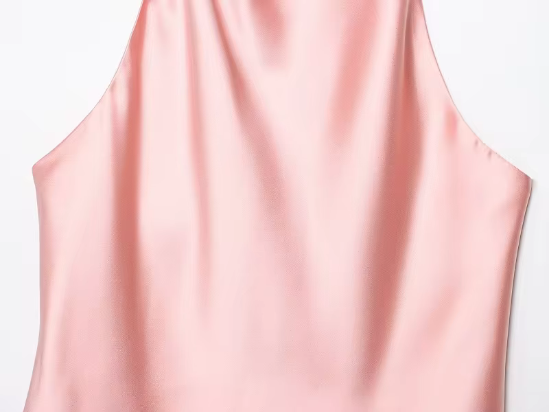 Halter Tops for Women - Sleeveless Casual Summer Necktie Top in Pink, view 4