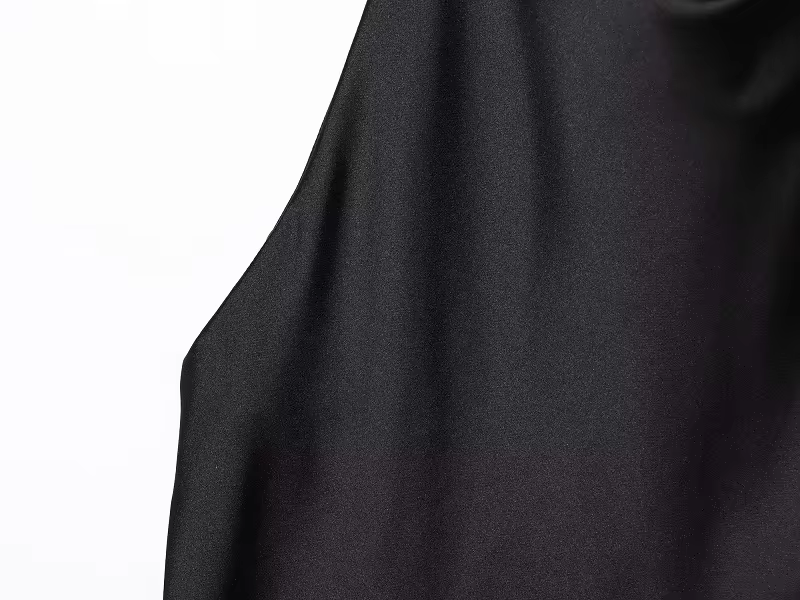 Halter Tops for Women - Sleeveless Casual Summer Necktie Top in black, view 4