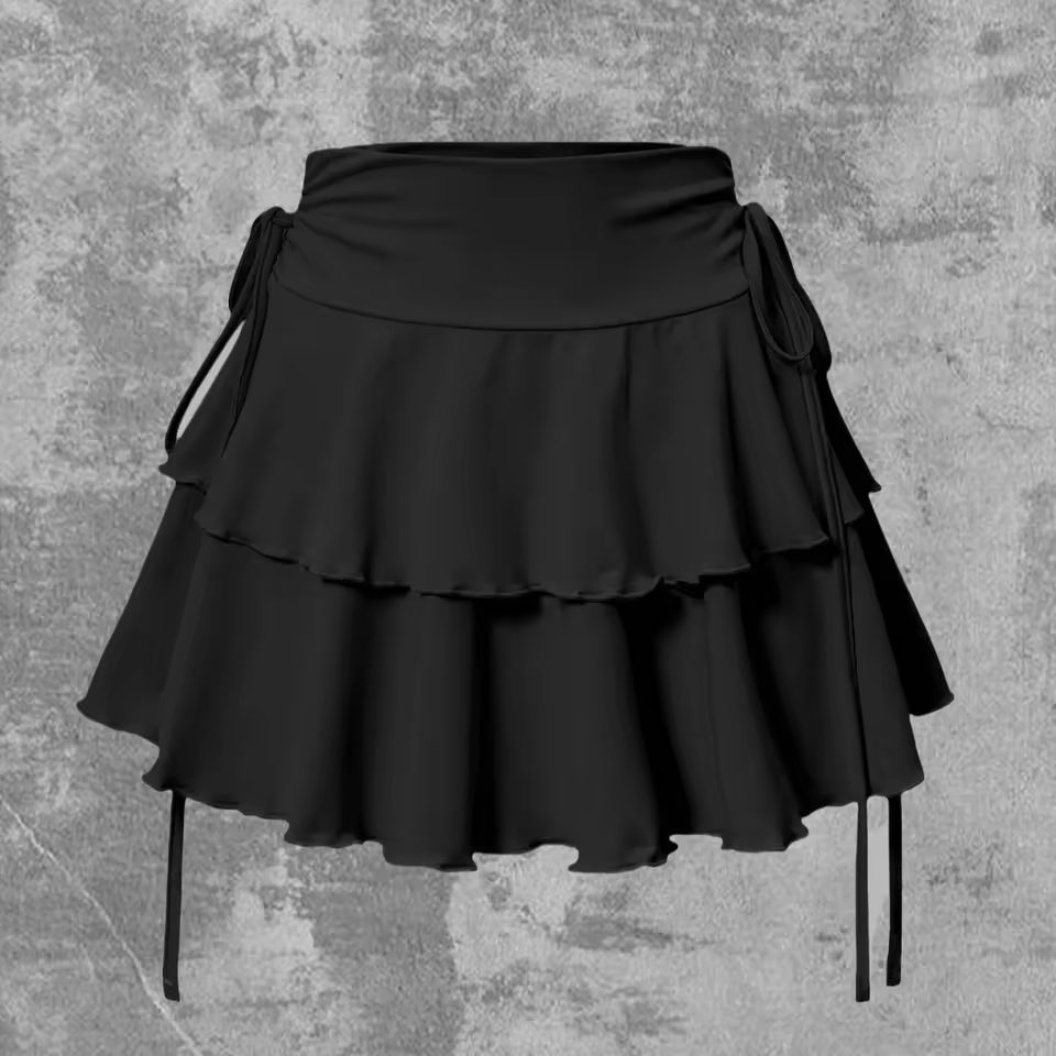 High Waisted Maxi Skirt for Women in black, view 8