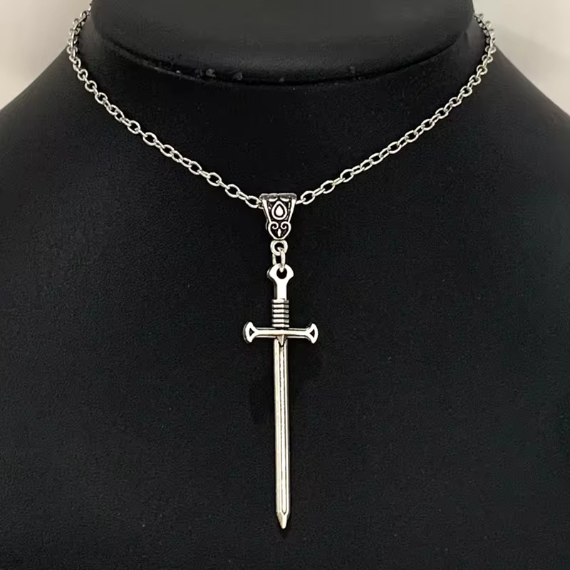 Kendra Scott Pendant Necklace with Adjustable Chain and Signature Silhouette and with Dagger Design in style-2, view 4