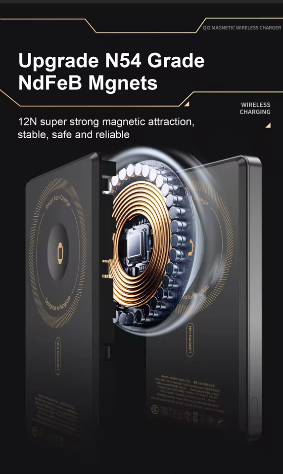 Magnetic Power Bank - Portable Wireless Charger with Strong Snap-On Grip, view 19