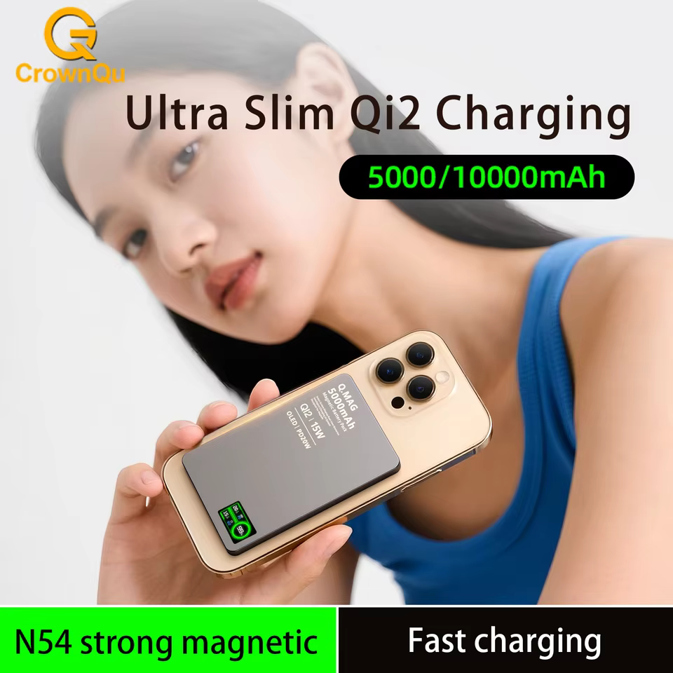 Magnetic Power Bank - Portable Wireless Charger with Strong Snap-On Grip, view 4