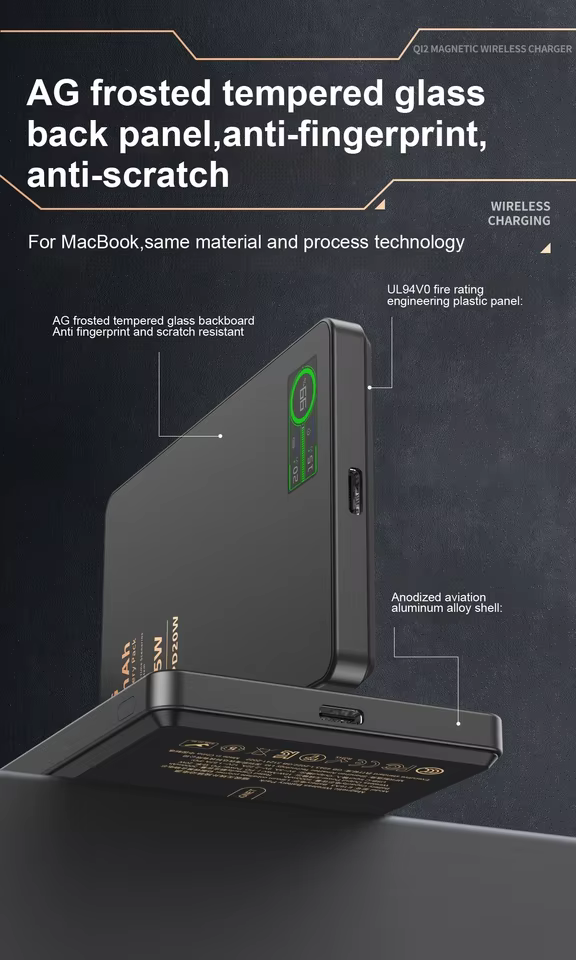 Magnetic Power Bank - Portable Wireless Charger with Strong Snap-On Grip, view 13