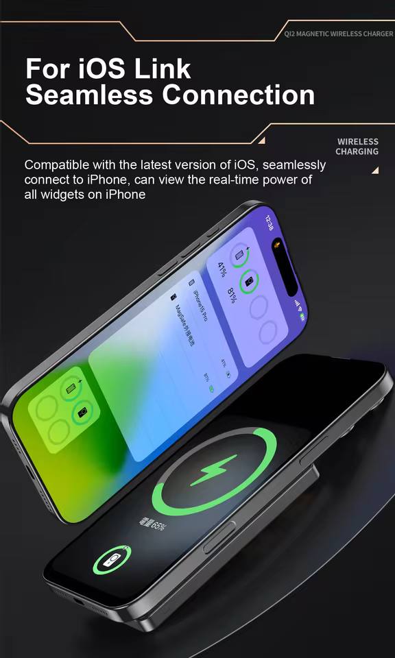 Magnetic Power Bank - Portable Wireless Charger with Strong Snap-On Grip, view 16