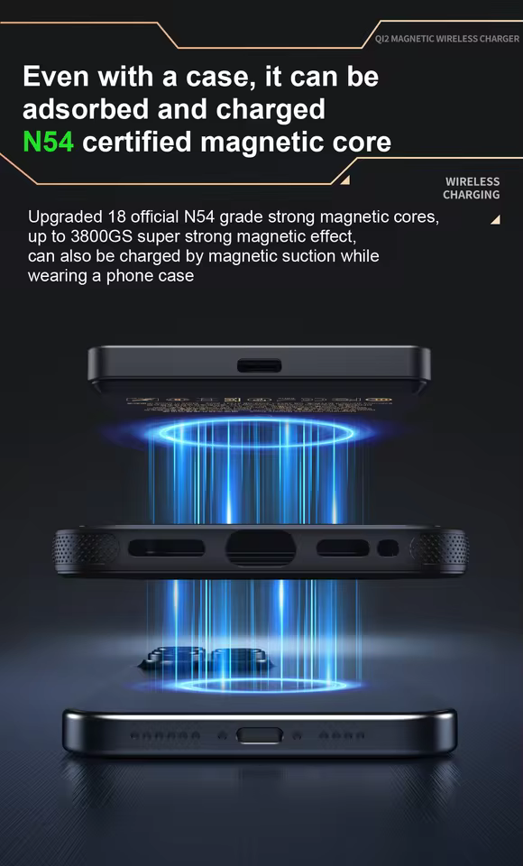 Magnetic Power Bank - Portable Wireless Charger with Strong Snap-On Grip, view 20