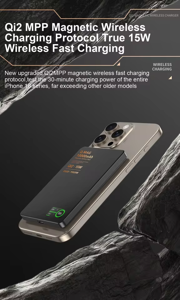 Magnetic Power Bank - Portable Wireless Charger with Strong Snap-On Grip, view 10