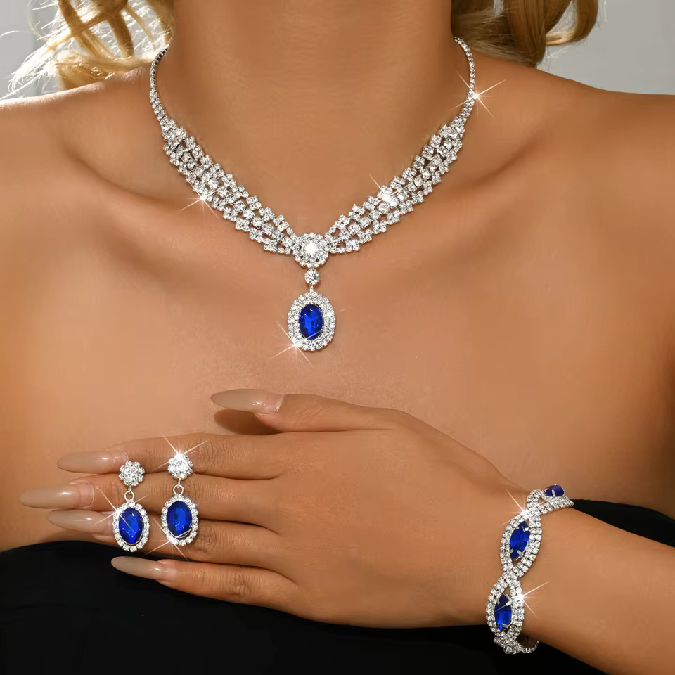Pandora Necklace in Sterling Silver - Classic Chain and Pendant Jewellery For women in 84831408-Blue, view 2