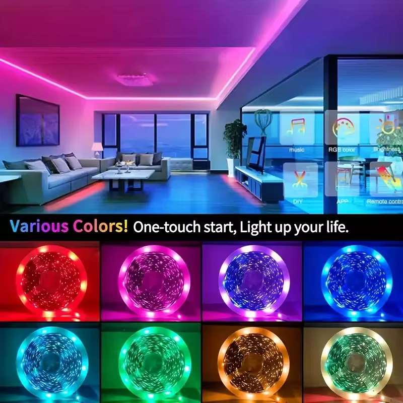 Smart RGB Light Strip with App Control and Music Sync, view 3