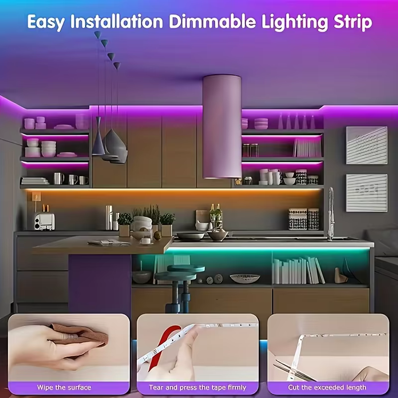 Smart RGB Light Strip with App Control and Music Sync, view 4