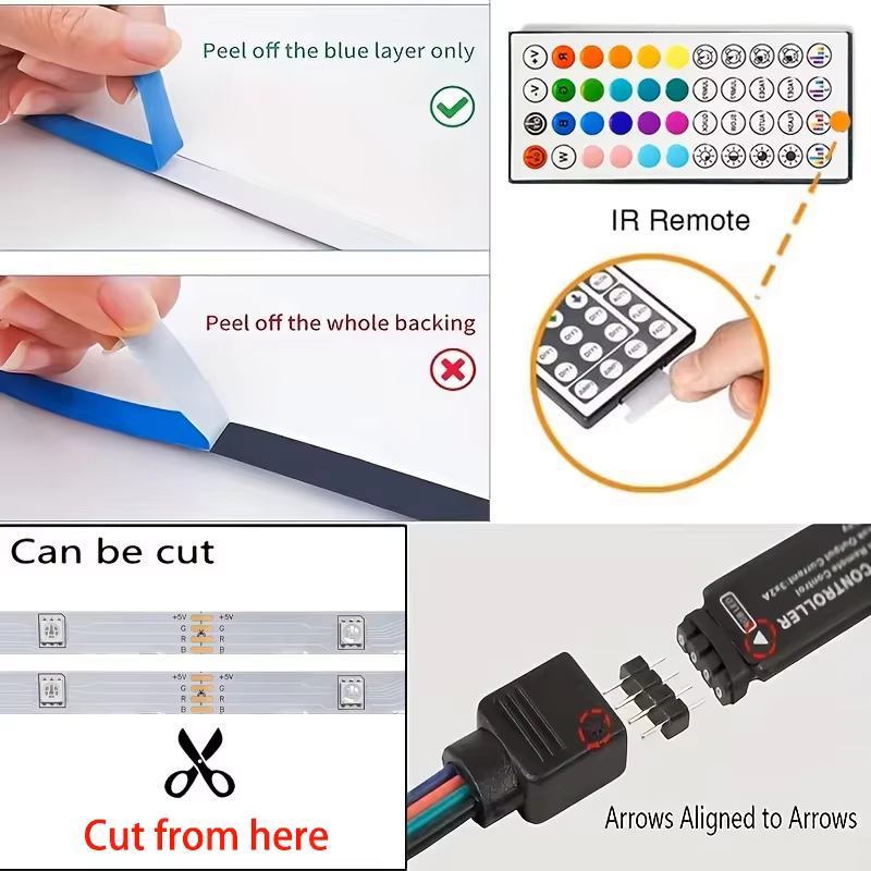 Smart RGB Light Strip with App Control and Music Sync, view 6