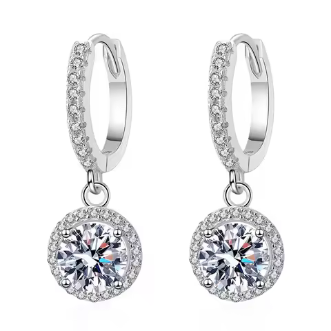 Sterling Silver Pandora Earrings with Sparkling Cubic Zirconia Studs