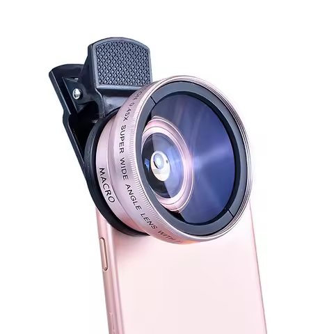 Universal Clip-On Mobile Lens Kit for Smartphones and Tablets Pink